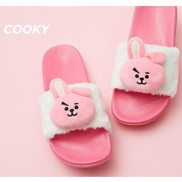 BTS original šlape , papuče vl.39 /BT21 Fuzzy Fleece Slipper- COOKY