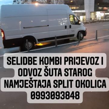 Selidbe kombi prijevoz i odvoz starog namještaja Split najam kombija