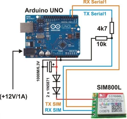 Sim800c схема модуля