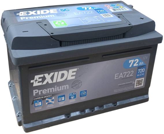 Аккумулятор exide 72ah 380a