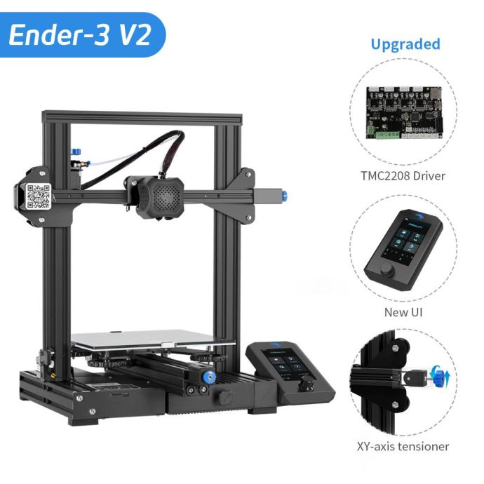 Ender 3 V2 3D printer - UPGRADEAN - uz tihi TMC2208