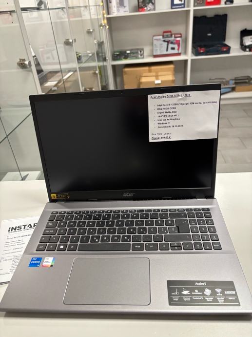 ACER Aspire 5, i5-1235U/16GB/512GB SSD, Garancija do 10/2025, R1 račun