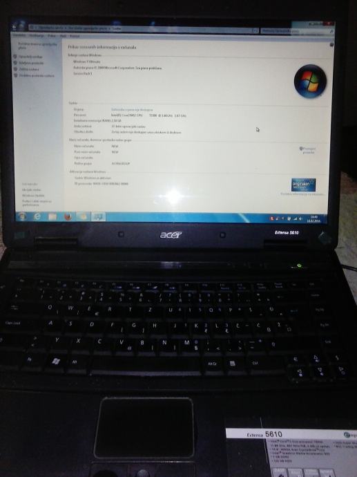 Acer extensa 5610 не включается