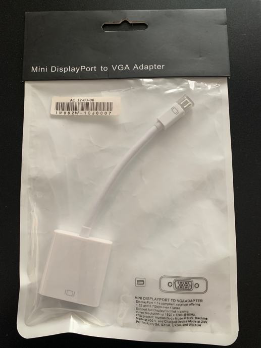 Mini DisplayPort to VGA Adapter Novo Zapakirano