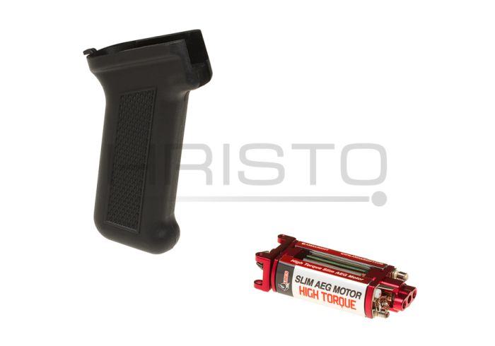 ARES airsoft High Torque Slim Motor + AK Slim Pistol Grip BK