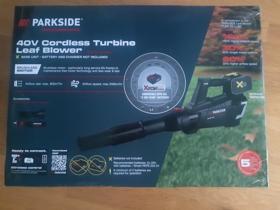 PARKSIDE PERFORMANCE PUHAČ 40V PPTLBA 40-Li