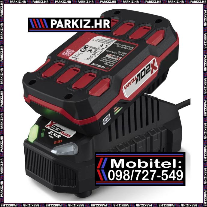 Parkside aku 20V 2Ah baterija PAP 20 B1 + punjač 2.4A PLG 20 C1 NOVO