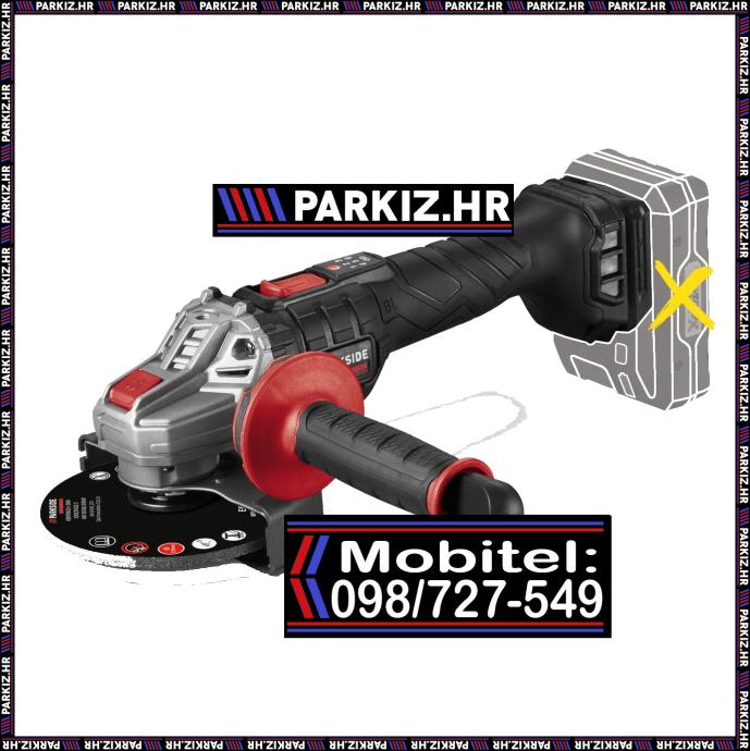 Parkside Performance aku 20V kutna brusilica PWSAP D4 (NOVO)