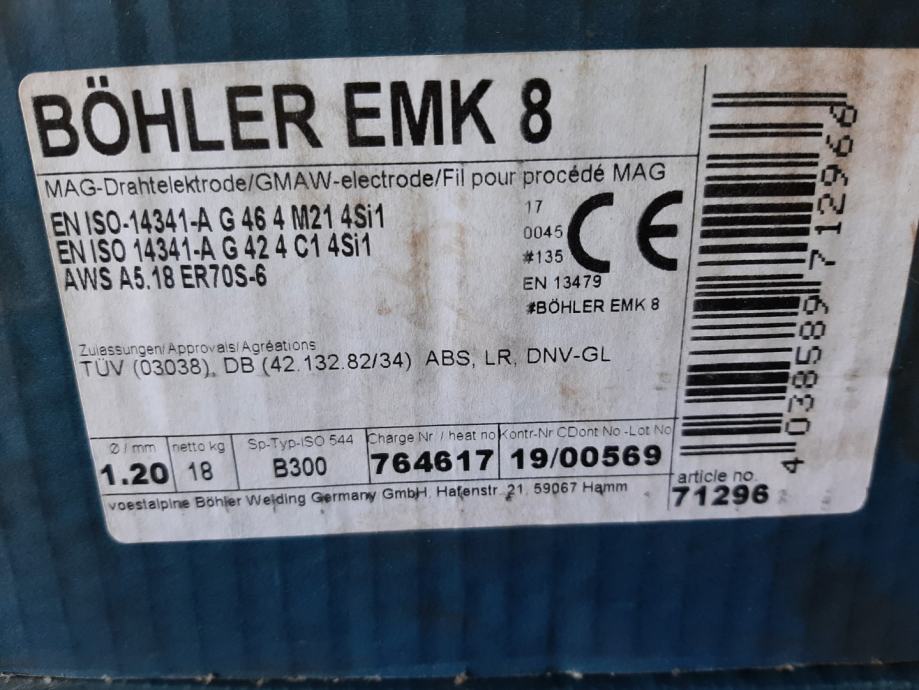 Žica BOHLER EMK 8 1.2 mm i Hyundai supercored 71