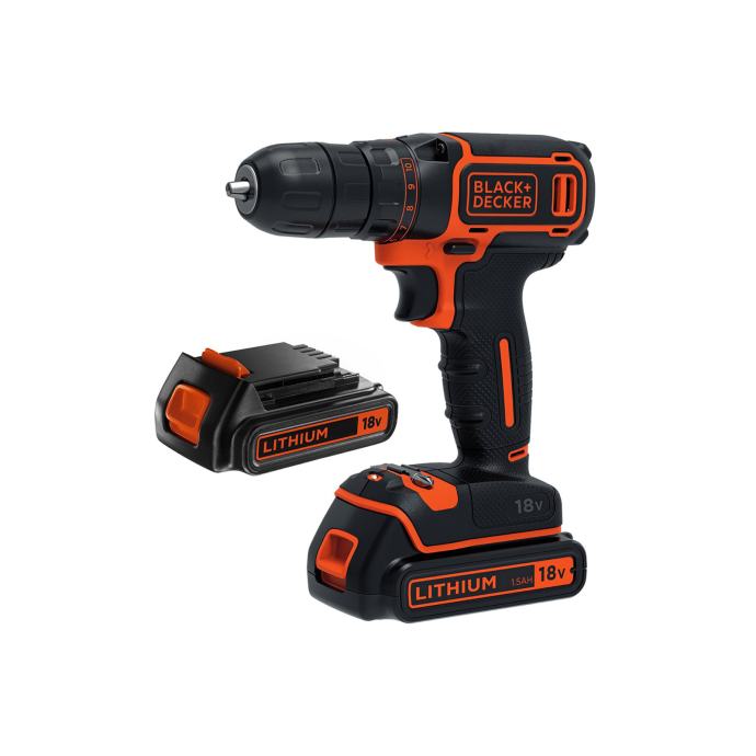 BLACK&DECKER aku bušilica-odvijač BDCDC18B-QW 2xAku 18V 1,5Ah