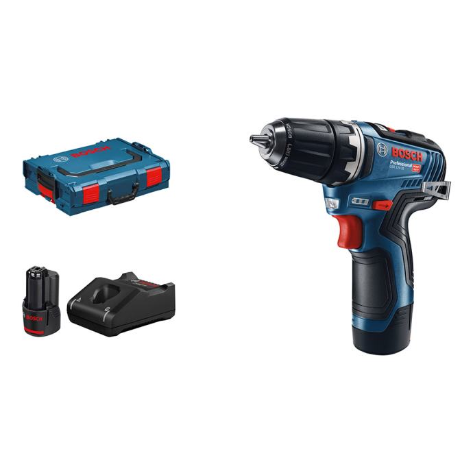 BOSCH aku bušilica-odvijač GSR 12V-35 2xAku 12V 3,0Ah L-Boxx