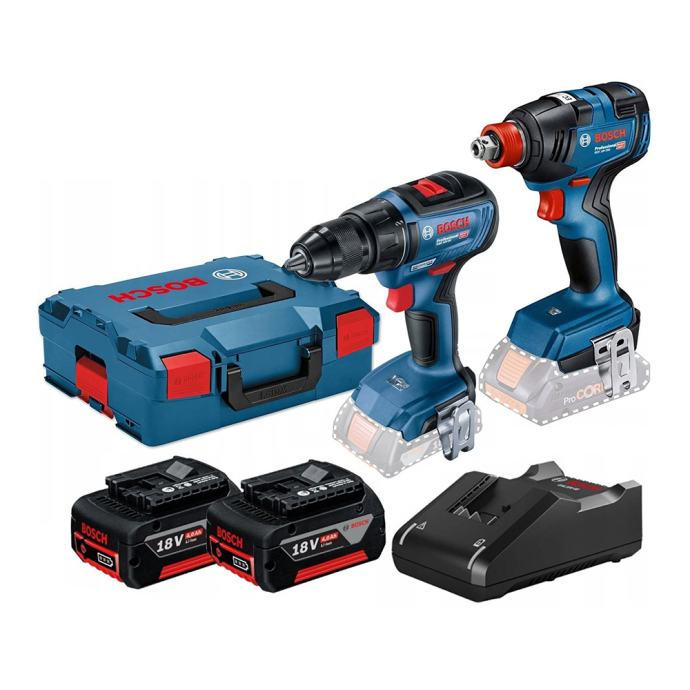 BOSCH aku set - aku bušilica GSR 18V-50 + udarni stezač GDX 18V-200