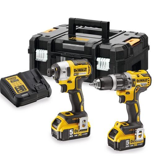 DeWalt aku set alata DCK266P2T, DCD796 + DCF887 2x18V 5,0Ah T-STAK