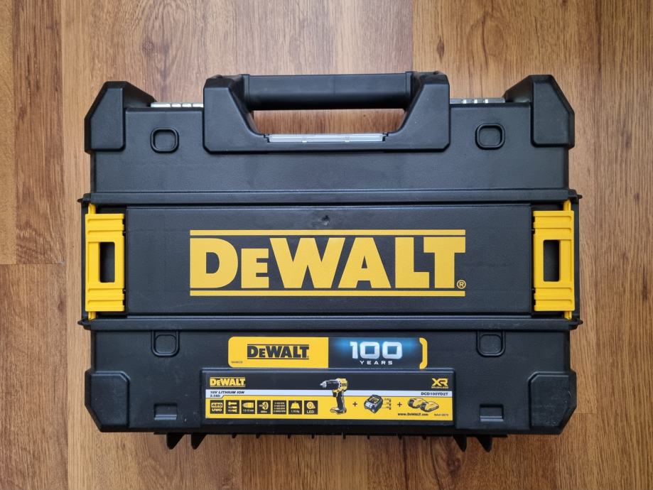 DEWALT XR udarna bušilica/odvijač DCD100YD2T-QW (jamstvo, 2 baterije)