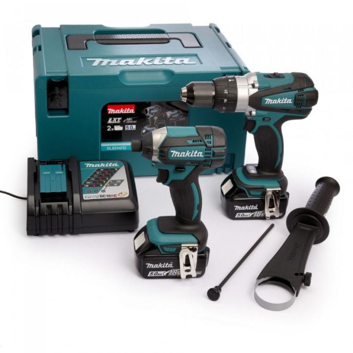 Makita DLX2145TJ 18V Li-Ion aku udarna bušilica (DHP458) i udarni odvi