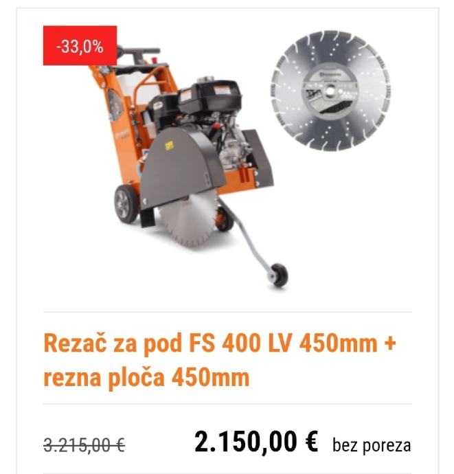 Podna pila FS 400 LV 450mm + rezna ploča 450mm *** AKCIJA ***