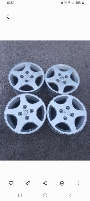 Alu felge 14'' rupe 4x108 Peugeot 206 4 kom/160e