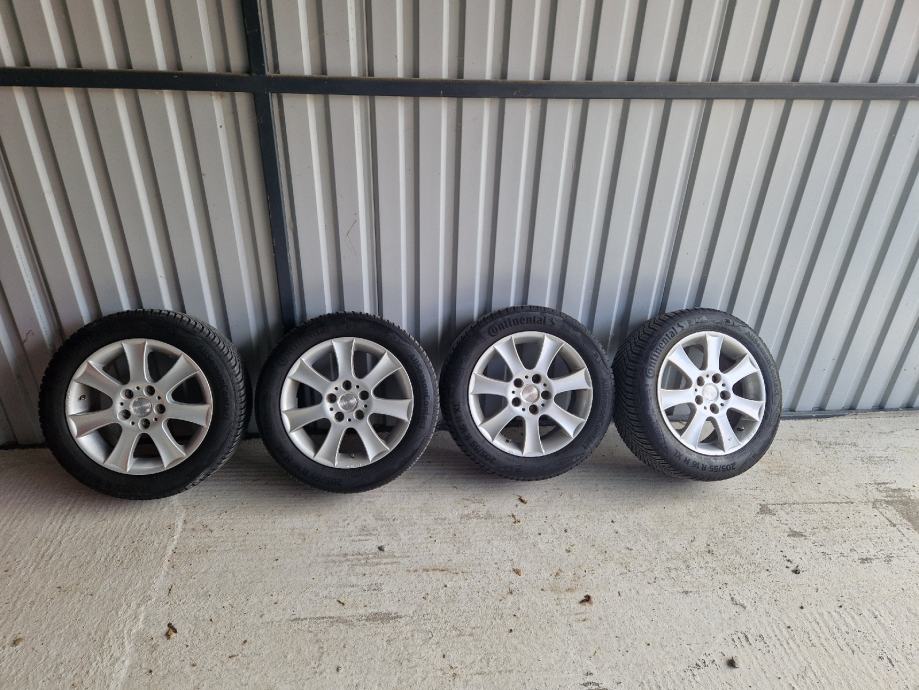 Alu felge 16'' rupe 5x112, 4 kom.+gume 205/55/16 komplet 350e