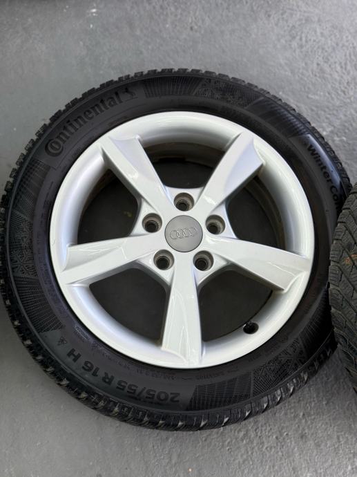 Alu felge Audi 16'' rupe 5x112, 4 kom + gume komplet 250e