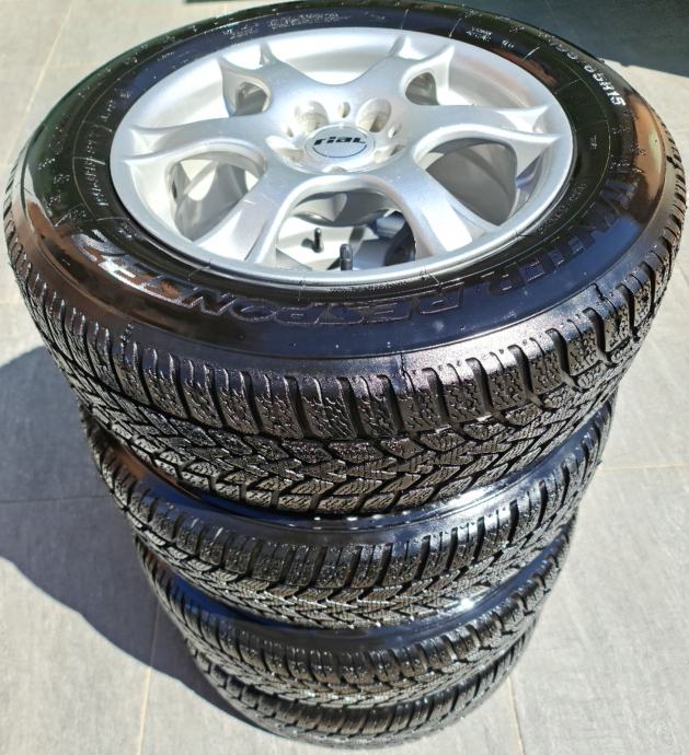 Alu felge RIAL 15'' rupe 5x100, DUNLOP 195/65/15, AKCIJA!!! 75 eura