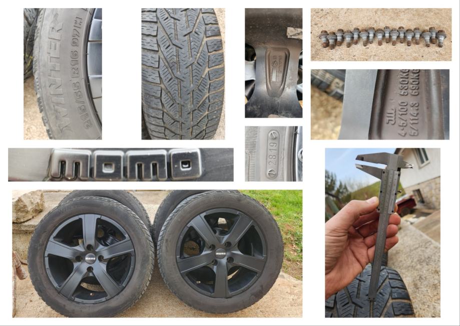 Momo felge 16" za zimskim gumama 215/55R16 - Istra