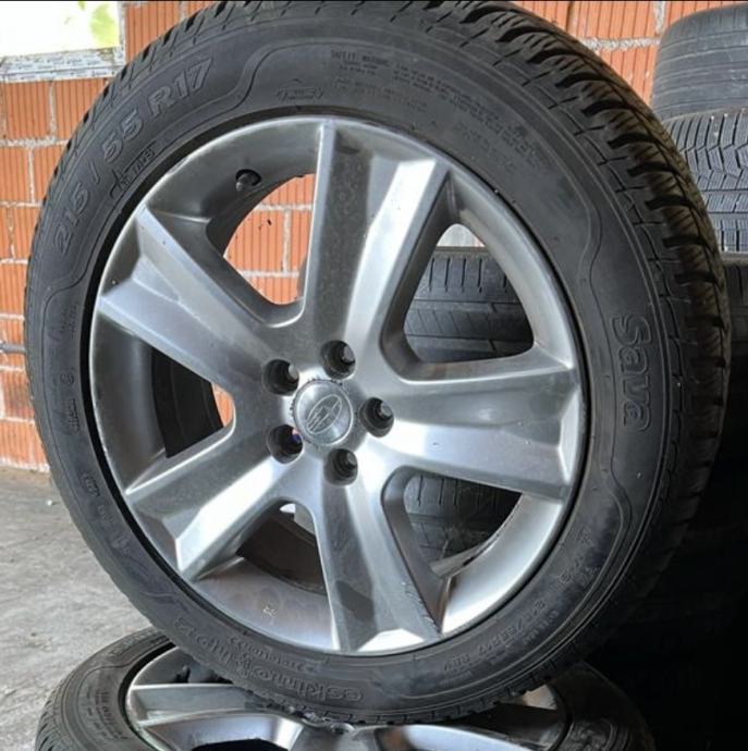 Subaru felge s gumama 17'' rupe 5, 4 kom.