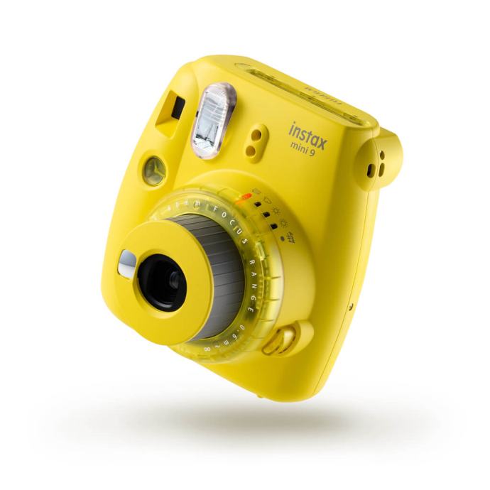 Fujifilm Instax Mini 9 instant Fuji polaroid fotoaparat - Clear Yellow