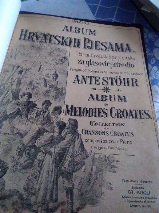 Hrvatske pjesme, note