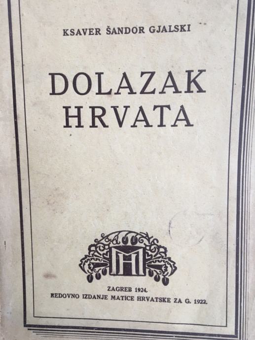 K. Š. Gjalski, DOLAZAK HRVATA