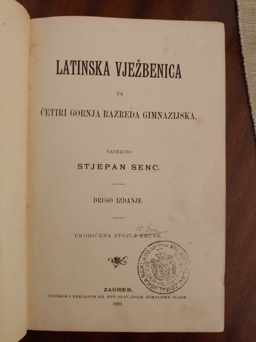 Latinska vježbenica 1903. godina