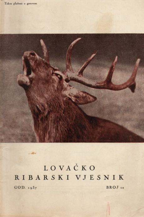 Lovačko ribarski vjesnik, broj 12, 1937.