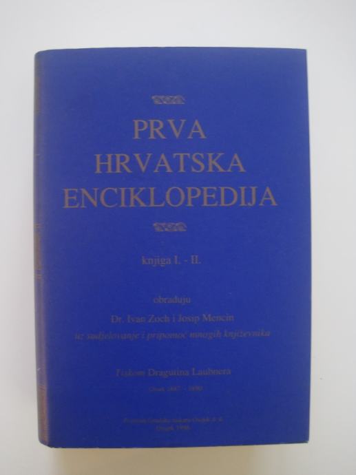 Prva Hrvatska Enciklopedija, Knj. I I II, 1996. (pretisak Iz 1887/90.)