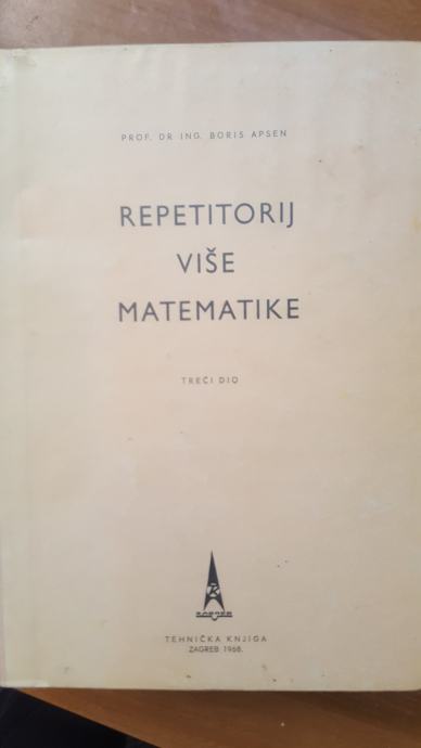 Repetitorij Više Matematike Treći Dio Boris Aspen 1968