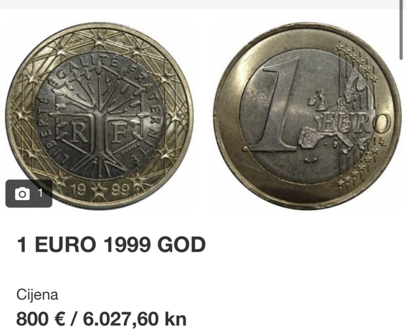 kolekcionarski primjerak 1 euro