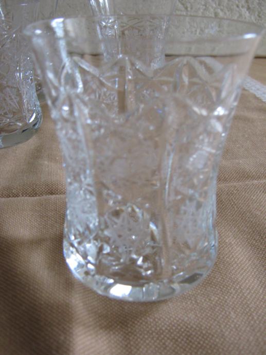 Velike ručno brušene kristalne čaše