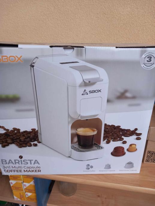 NOVO Aparat za kavu 3u1 SBOX Barista CM-719, 0.8L, 1350W, bijeli