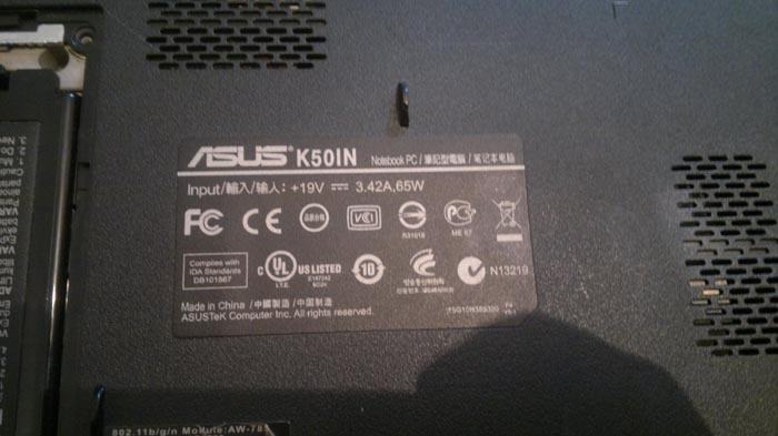 Asus k50in аккумулятор