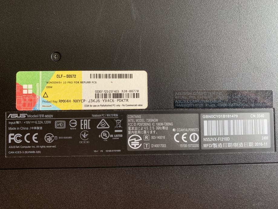 Asus n552v установка ssd