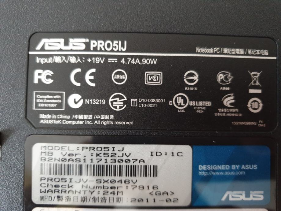 Ноутбук asus pro5ij апгрейд