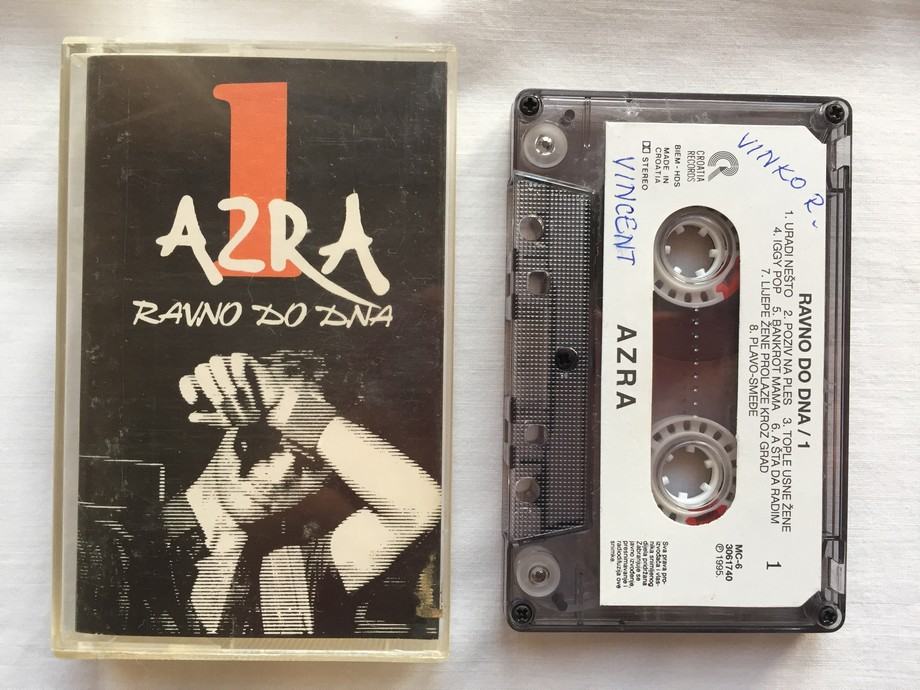 Azra ‎– Ravno do dna - prvi dio, glazbena kaseta, Croatia Records