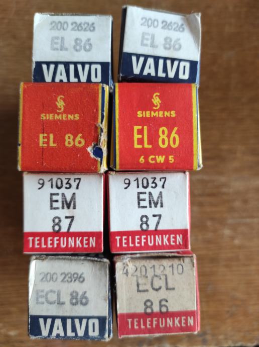 Elektronske cijevi EL86, EM87 i ECL86