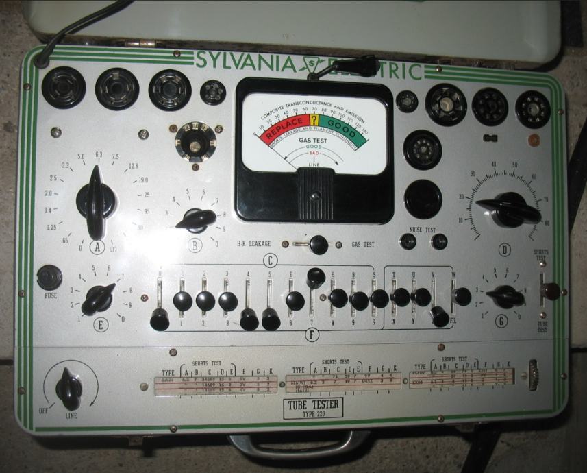 Sylvania 220 - vacuum tube tester, elektronk, lamp ( ECC83 EL84 ... )