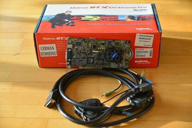 Matrox RTX 100 Xtreme Pro PCI video capture adapter + Adobe Premiere