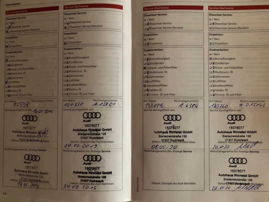 Audi A Tdi Servisna Knjiga God