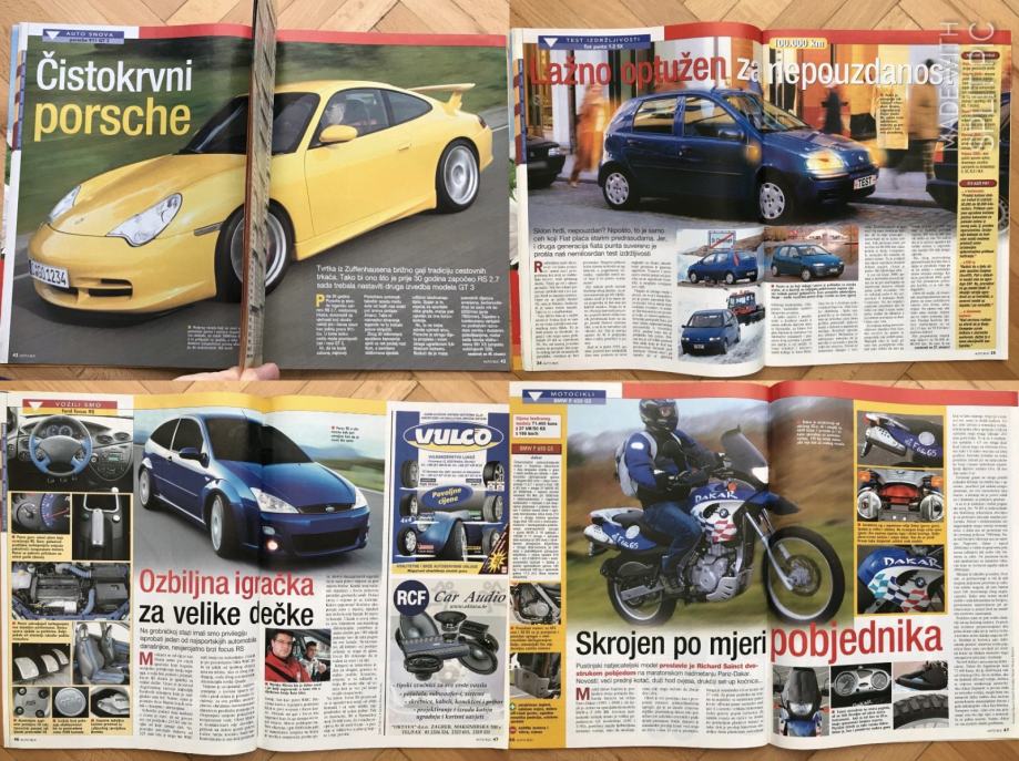 Auto Blic.hr 2003. Test: Porsche 911 GT 3 +Ford Focus RS +BMW F 650 GS