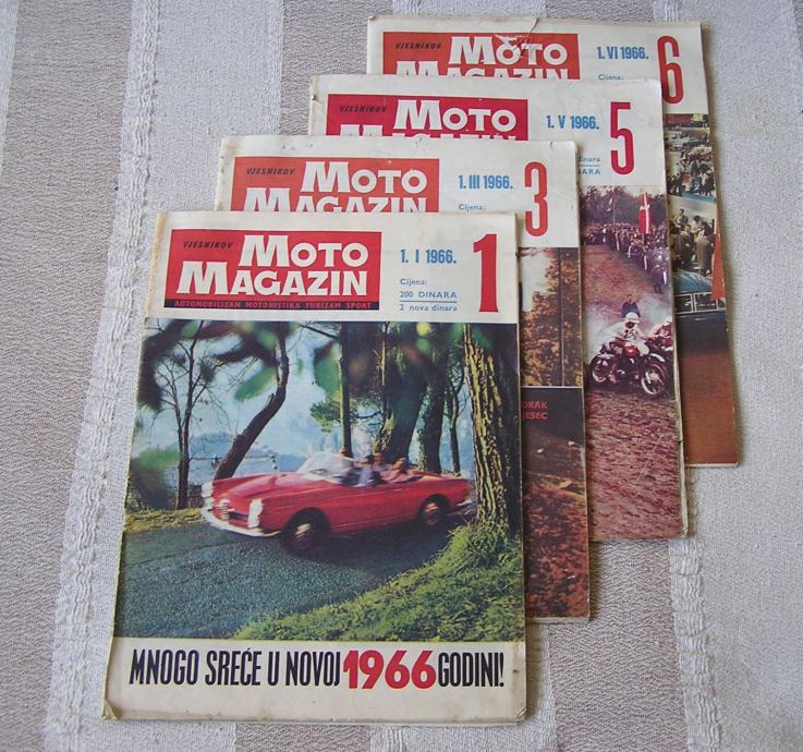 MOTO MAGAZIN - 4 broja iz 1966.