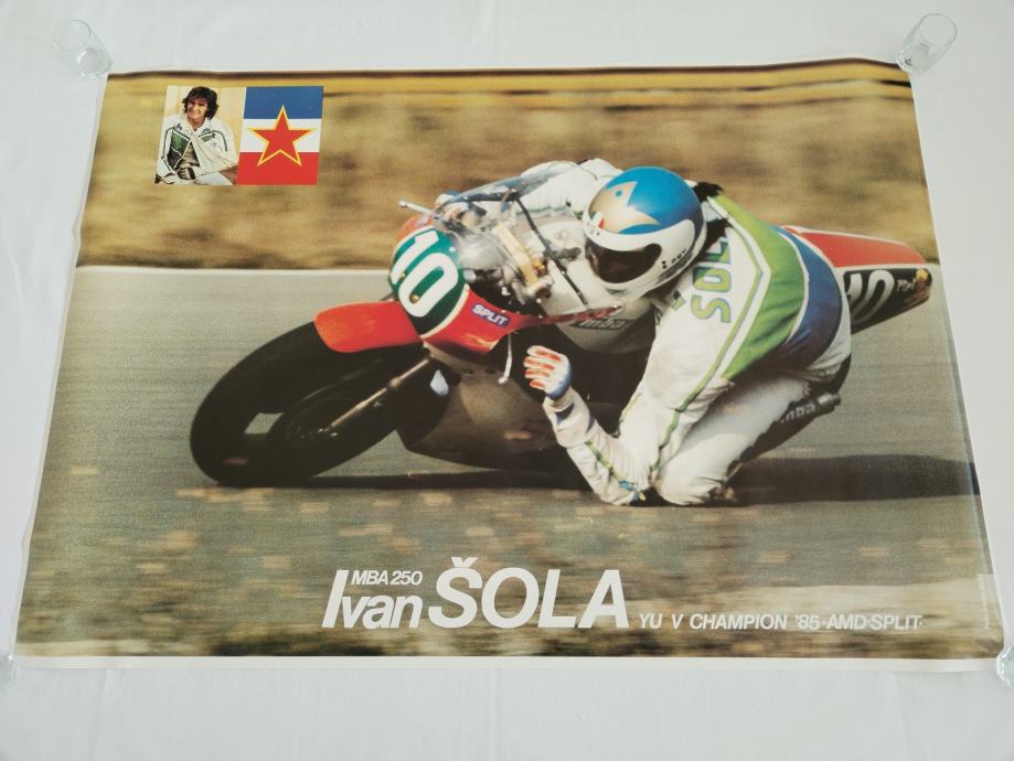 ORIGINAL PLAKAT POSTER IVAN ŠOLA YU V CHAMPION 1985 AMD-SPLIT 100x70cm