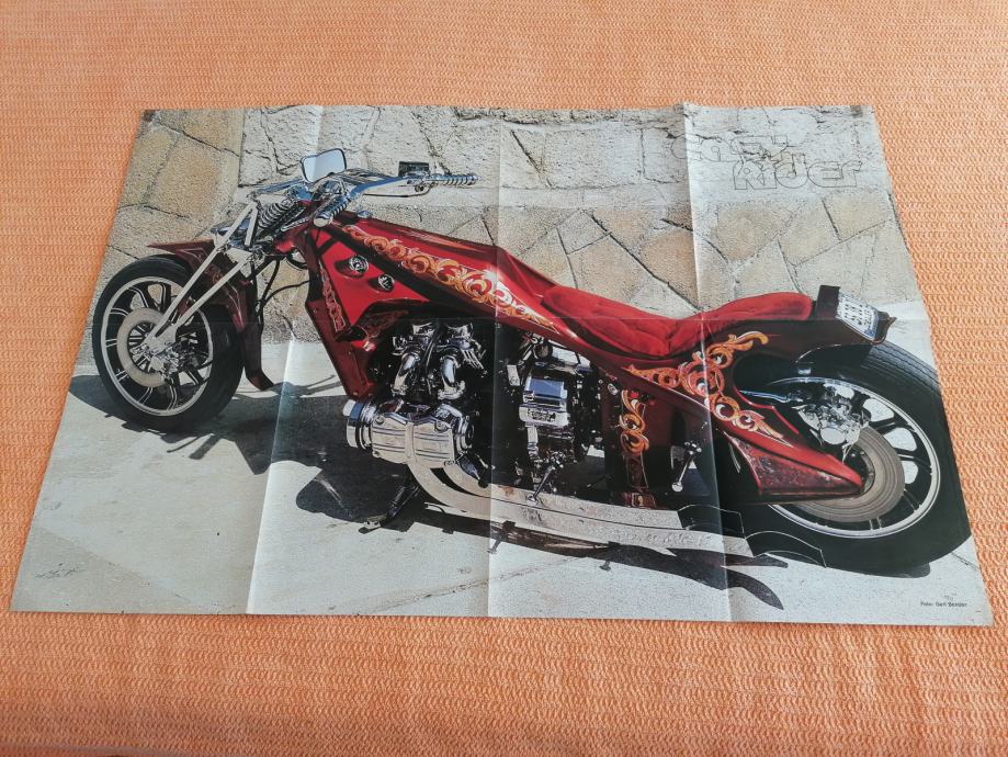 ORIGINALNI DVOSTRANI POSTER PLAKAT ČOPER + SUPER BIKE MOTOCIKL 82x56cm