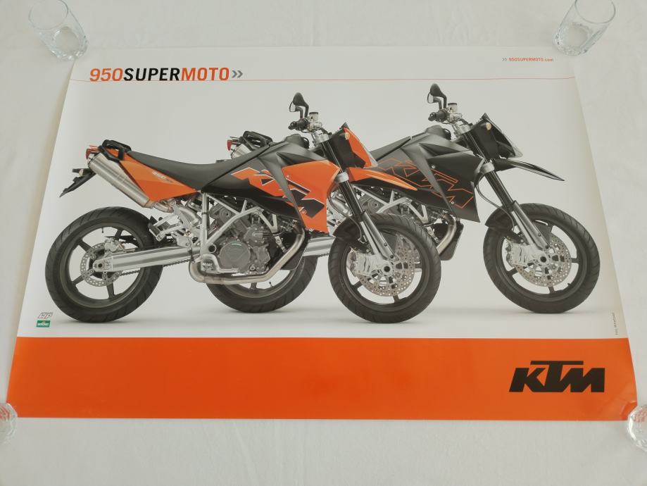 ORIGINALNI POSTER PLAKAT KTM 950 SUPER MOTO 60cmx42cm