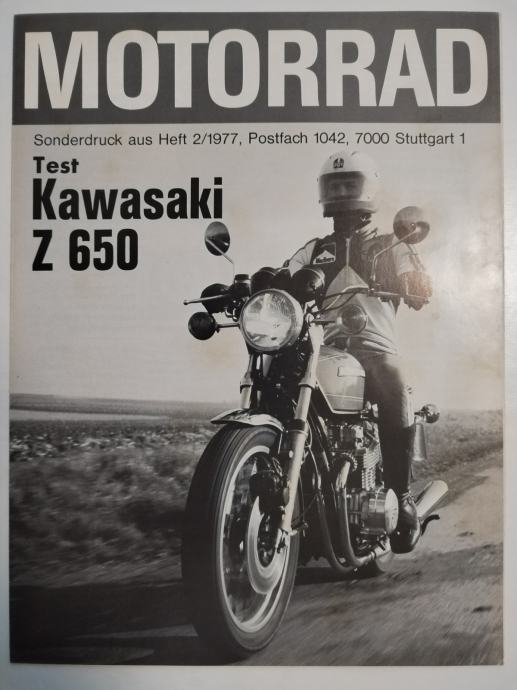 ORIGINALNI TEST motocikla KAWASAKI Z 650 iz 1977. god. iz DAS MOTORRAD